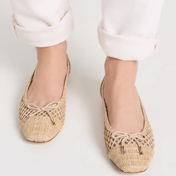 Sam Edelman Beige Woven Flats - Picture 6 of 10